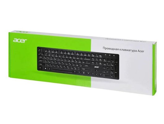 Клавиатура проводная Acer OKW020 черный slim (ZL.KBDEE.001)